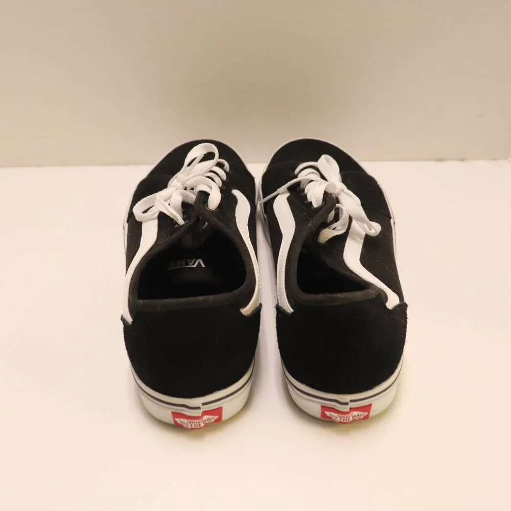 Vans Lace Up with Rounded Toes Men's Sneakers Size 10 Black with White Trim